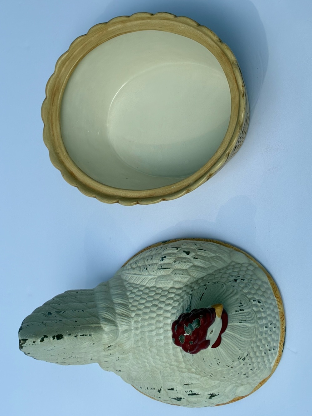 Vintage Large Ceramic Hen on Nest Covered Dish - Picture 7 of 16